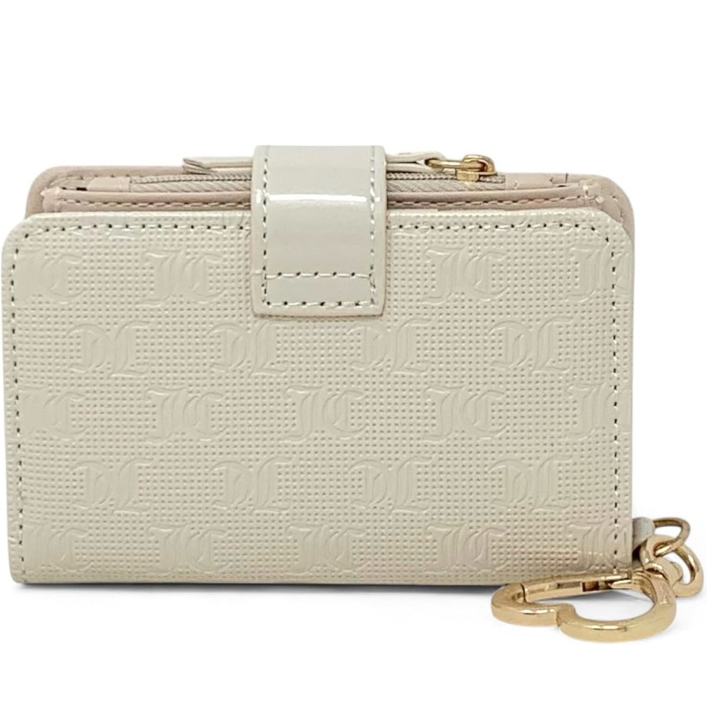 FINAL REDUCED PRICE!Juicy Couture Cream Card Holder with Gold Heart Accent - Picture 2 of 3